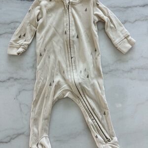 Colored Organics Footed Zippered Onesie
